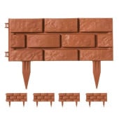 Bordures de jardin imitation brique - Vendu par 4