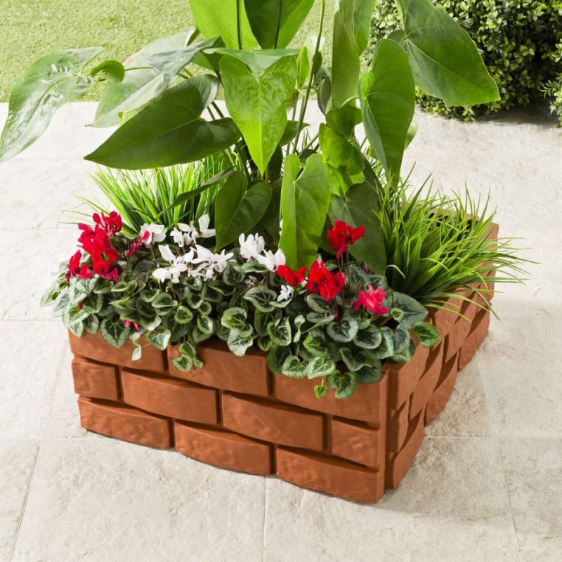 Bordures de jardin imitation brique - Vendu par 4 (4)