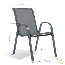 Chaises de jardin textilène - x 4 (5)