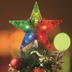 Cimier   étoile de sapin de Noël multicolore (1)