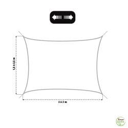 Voile d'ombrage rectangulaire extensible (5)
