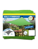 Voile d'ombrage rectangulaire extensible