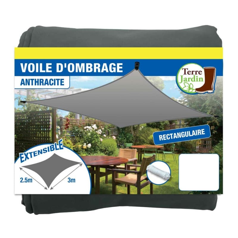 Voile d'ombrage rectangulaire extensible (8)