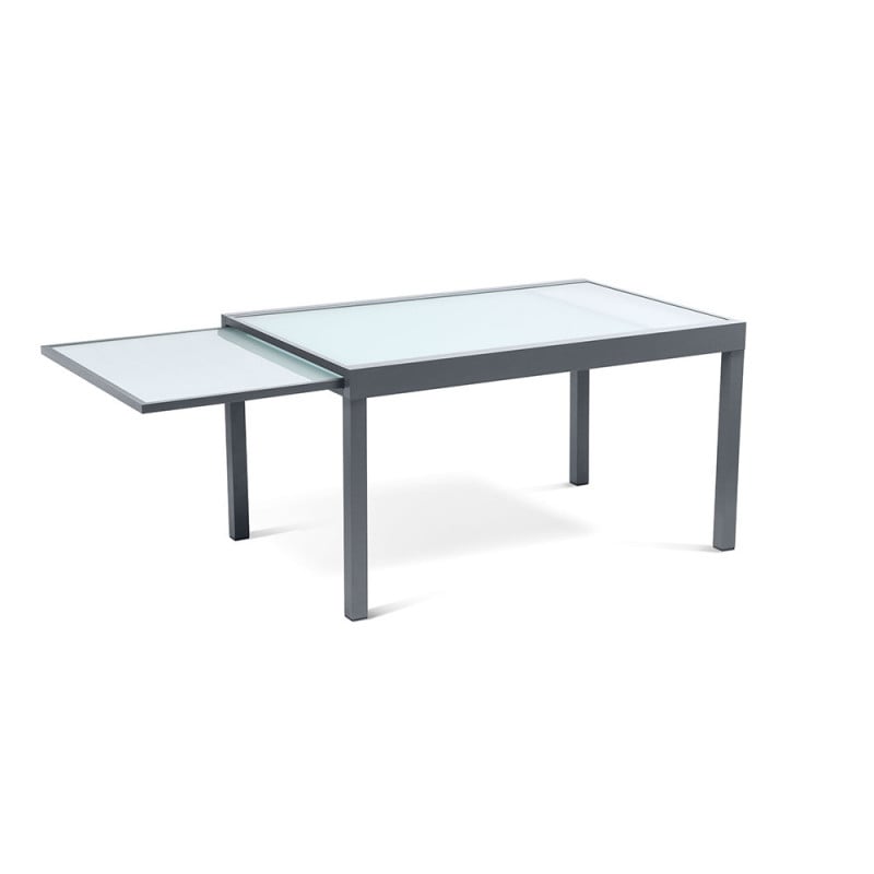 Table de jardin extensible en verre avec 4 chaises (2)