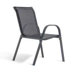 Table de jardin extensible en verre avec 4 chaises (6)