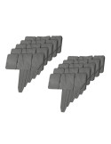 Bordures de jardin imitation pierre - lot de 80