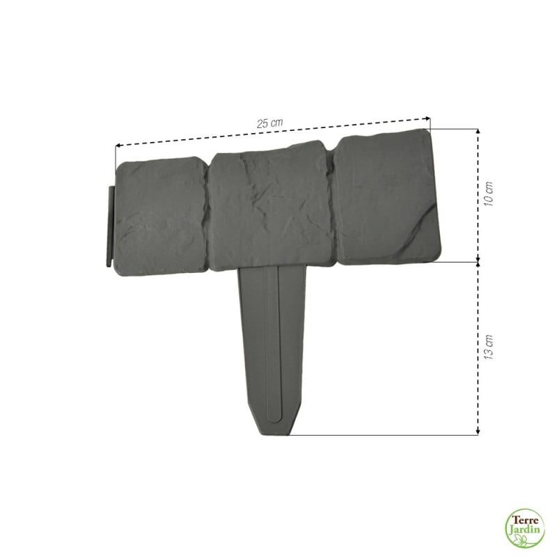Bordures de jardin imitation pierre - lot de 80 (1)