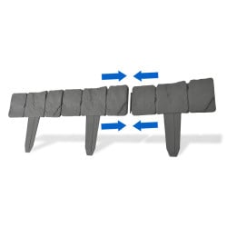 Bordures de jardin imitation pierre - lot de 80 (2)