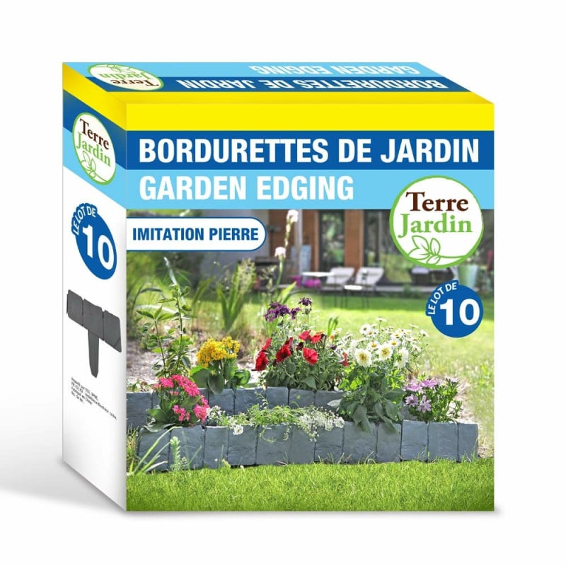 Bordures de jardin imitation pierre - lot de 80 (3)