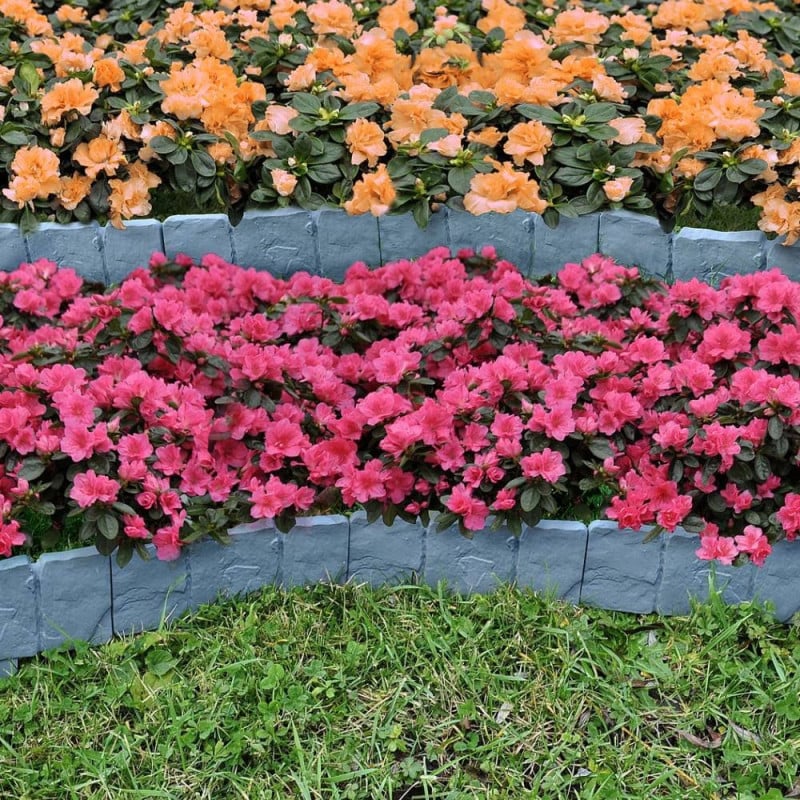 Bordures de jardin imitation pierre - lot de 80 (6)