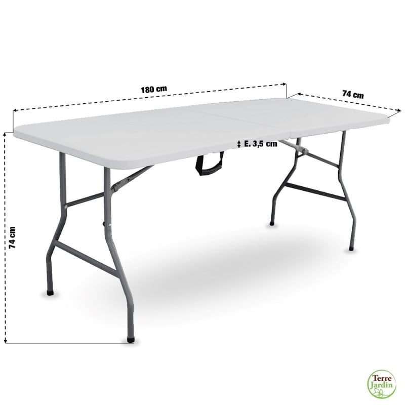 Lot table pliante 8 personnes blanche + 2 bancs 4 persnull
