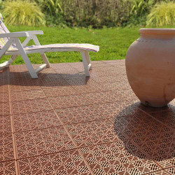 Caillebotis plastique coloris "brique" - lot de 60 (1)