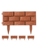 Bordures de jardin imitation brique - lot de 24