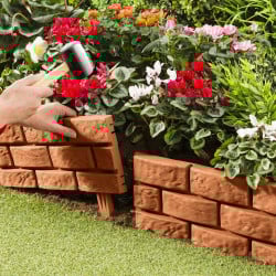 Bordures de jardin imitation brique - lot de 24 (3)