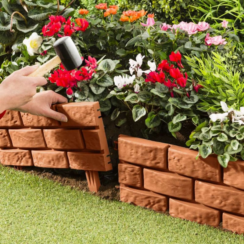 Bordures de jardin imitation brique - lot de 24 (3)