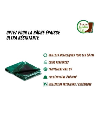 Bâche à bûches épaisse ultra résistante 240 g m² (2)