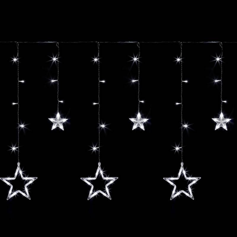 Rideaux lumineux étoilé avec LED à piles (6)