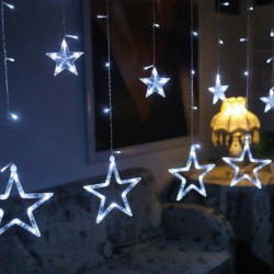 Rideaux lumineux étoilé avec LED à piles (7)