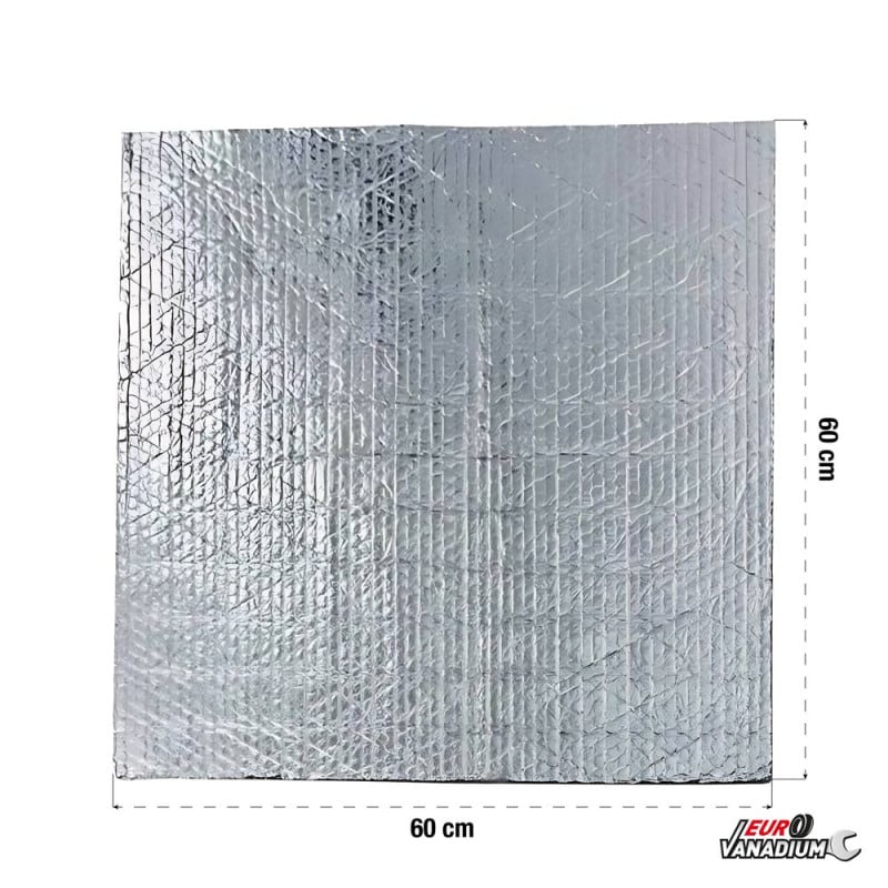 Plaque isolante mince pour isolation thermique 60 x 60 cm - Réflecteur de chaleur x2