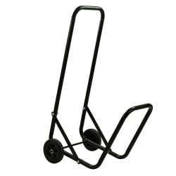 Chariot pour bûches de bois en métal sur roues