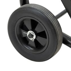 Chariot pour bûches de bois en métal sur roues