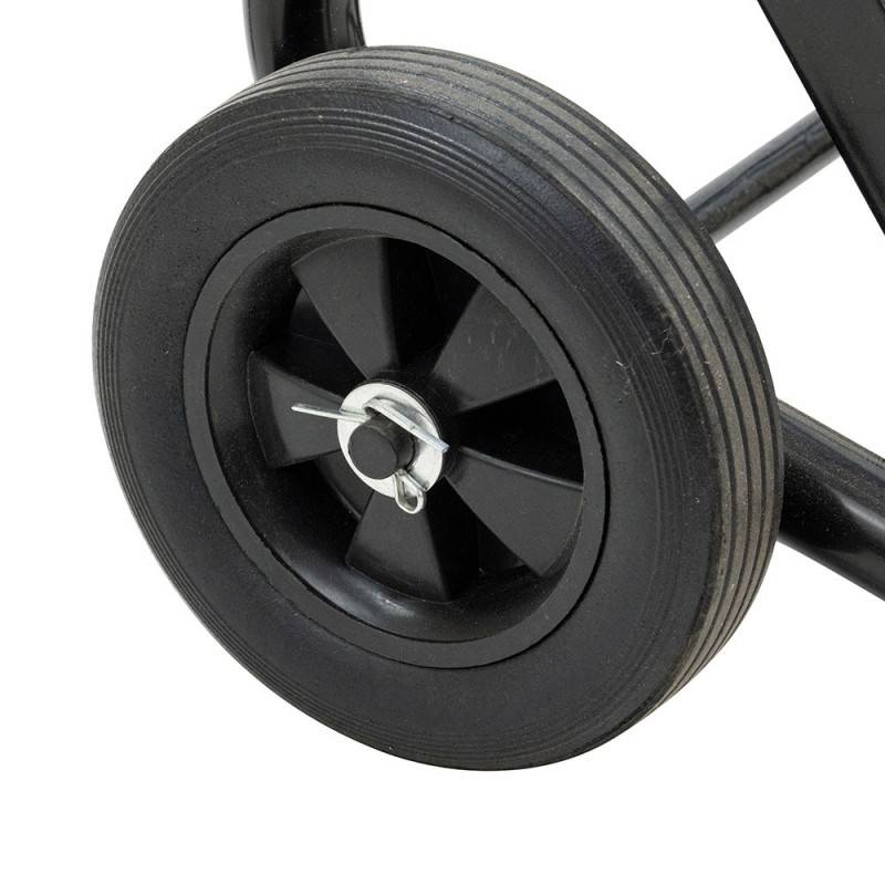 Chariot pour bûches de bois en métal sur roues