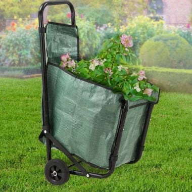 Housse pour chariot à bûches en métal sur roues