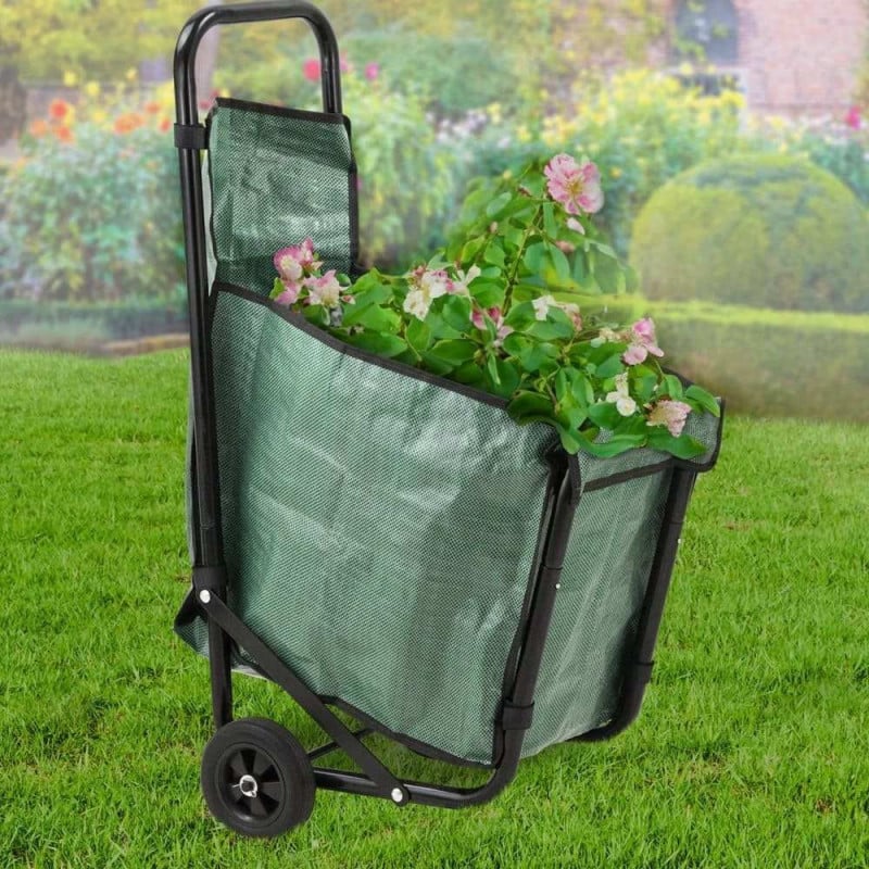 Housse pour chariot à bûches en métal sur roues