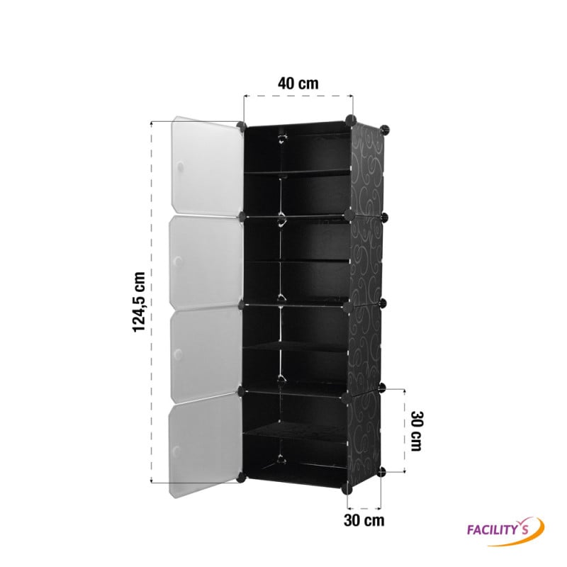 Étagère à chaussures modulable 16 paires