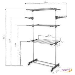 Séchoir Kit&Dry étendoir à linge pliable 3 niveaux