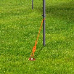 Piquets d'ancrage en spirale métalliques x4