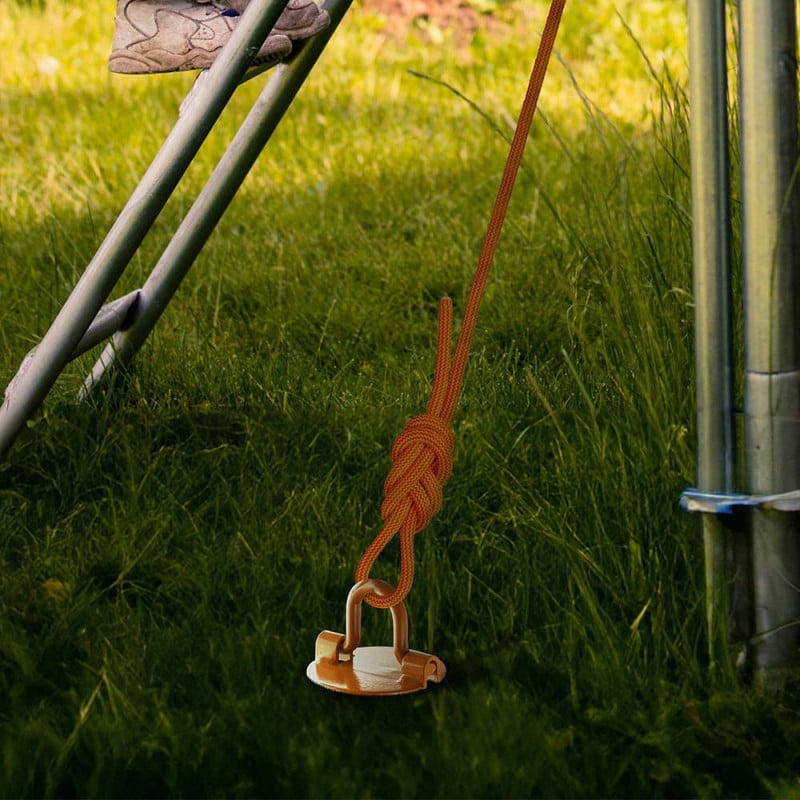 Piquets d'ancrage en spirale métalliques x4