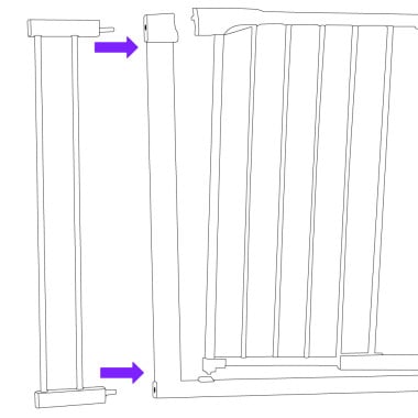 Rallonge pour barrière de sécurité escalier sans perçage pour enfant, bébé, chien