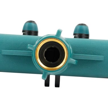 Connecteur de tuyau d'arrosage  4 voies avec vanne d'arrêt d'eau