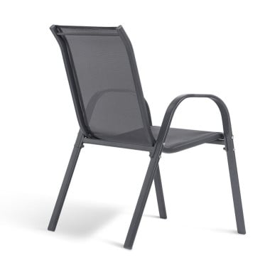 Chaises de jardin empilables textilène x6