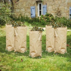 Sacs en papier compostables pour déchets verts et organiques 5 x 100 L
