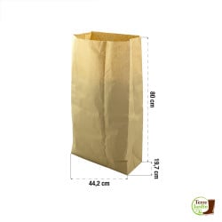Sacs en papier compostables pour déchets verts et organiques 5 x 100 L
