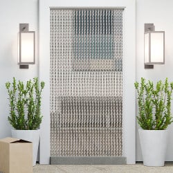 Rideau de porte anti insecte en plastique transparent