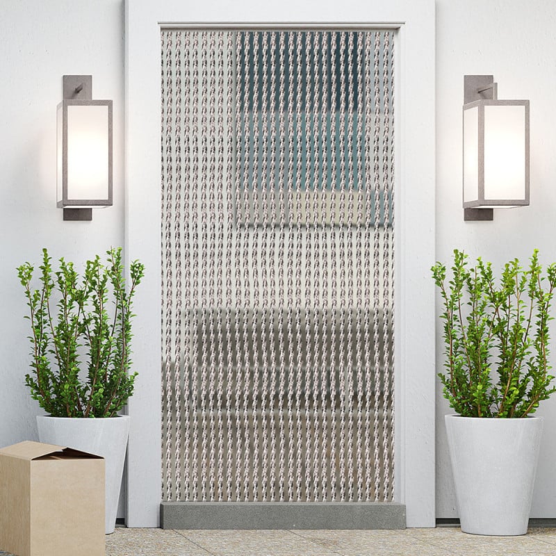 Rideau de porte anti insecte en plastique transparent