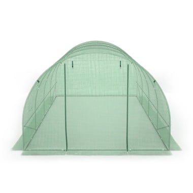Serre tunnel de jardin 18M² avec bâche renforcée