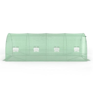 Serre tunnel de jardin 18M² avec bâche renforcée