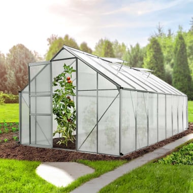 Serre de jardin aluminium et polycarbonate 12,25 M²