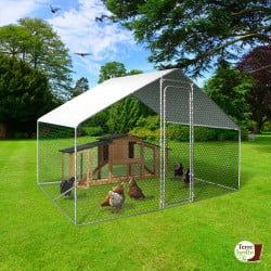 Enclos poulailler - Volière extérieure - Parc grillagé 6M²