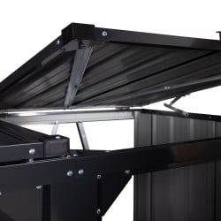 Cache poubelles extérieur métallique