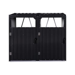 Cache poubelles extérieur métallique