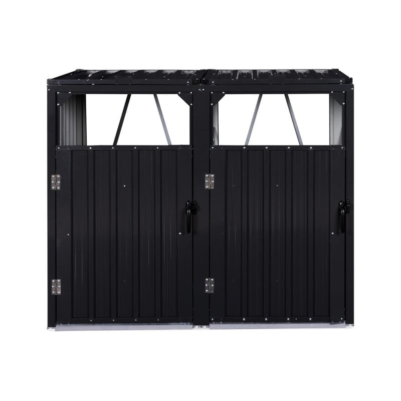 Cache poubelles extérieur métallique