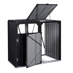 Cache poubelles extérieur métallique