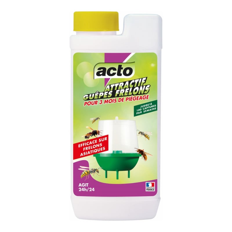 Acto Attractif Guêpes & Frelons - Piégeage Efficace 3 Mois