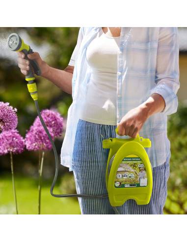 Tuyau d'arrosage 10 M avec enrouleur portable