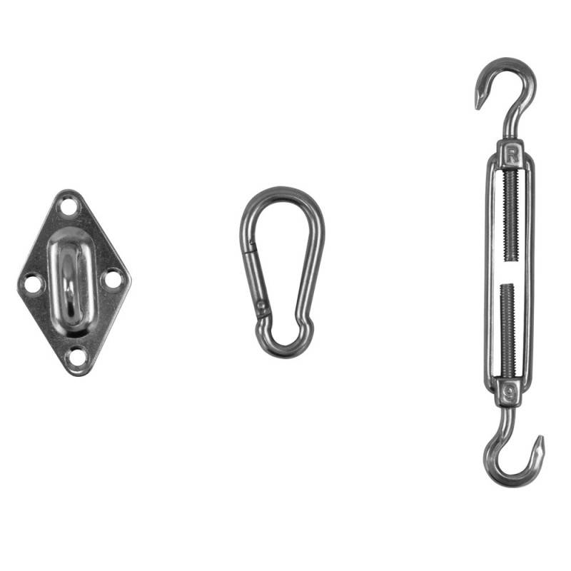 Kit de fixation pour auvent de jardin et voile d'ombrage